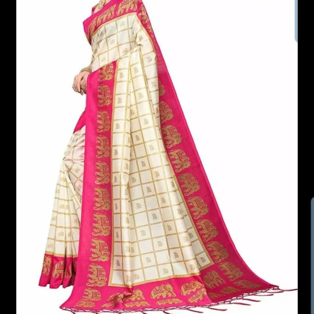 Mysore silk printed saree